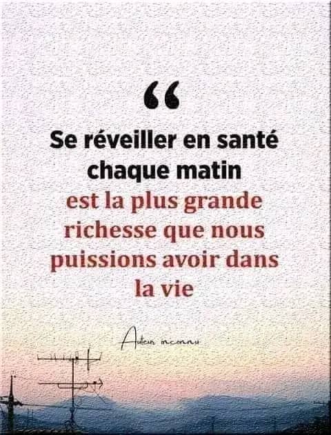 Lorsque la santé est compromise, aucun autre succès ne peut la remplacer.