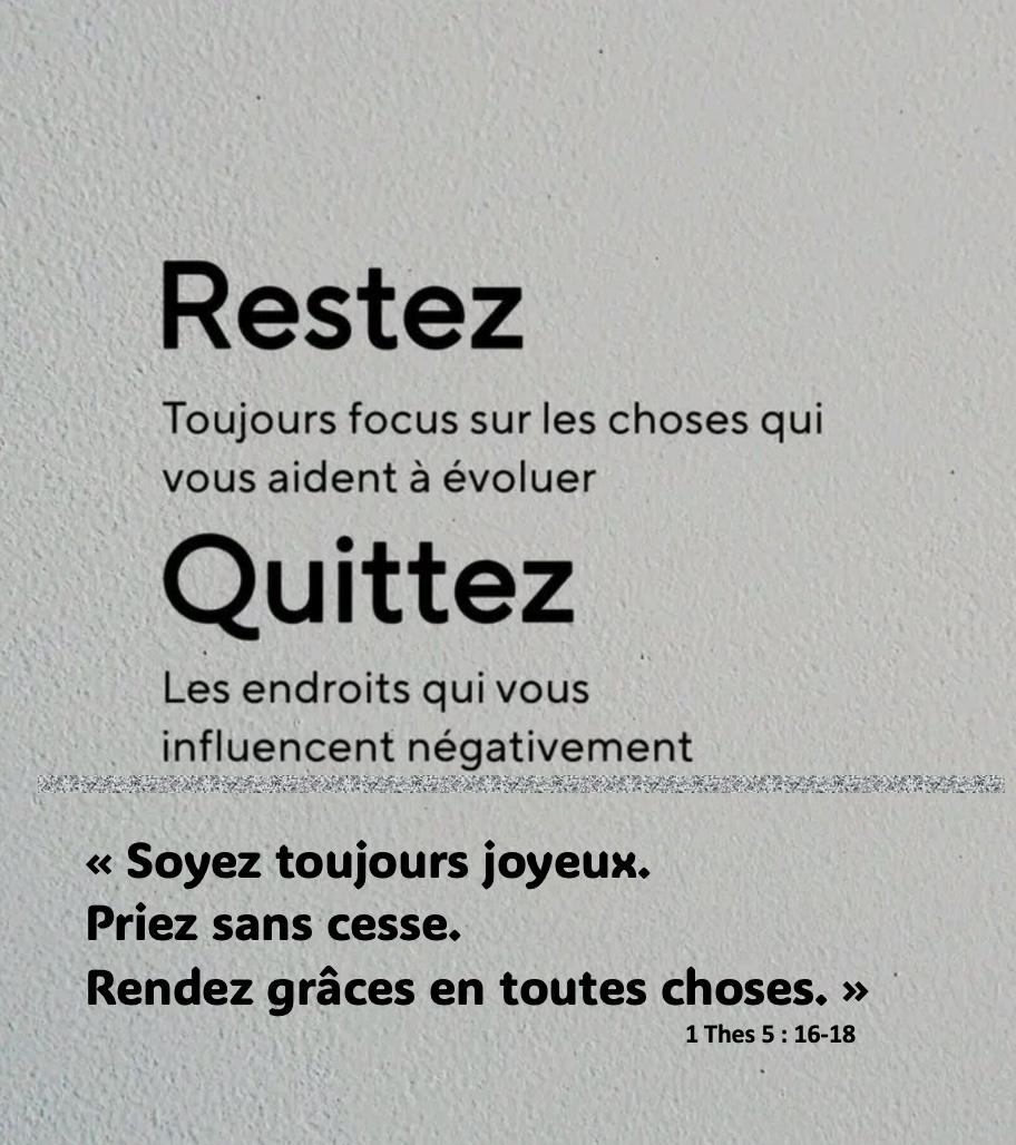 ON NE PEUT PAS CHANGER LES GENS, MAIS NOUS POUVONS GÉRER NOTRE VIE.
